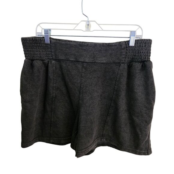 Sincerely Jules Charcoal Cotton Blend Pull On Stretch Shorts Size L - Picture 1 of 5
